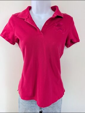 Express Raspberry Pink Short Sleeve Polo Shirt